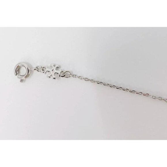 Tory Burch Silver Kira Pearl Drop Necklace - Picture 3 of 4